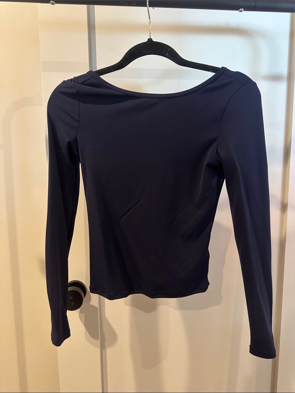 GAP Navy Long-Sleeve Boatneck Top